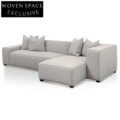 Casey 3 Seater Right Chaise Fabric Sofa - Sterling Sand Chaise Sofa