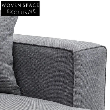 Casey 3 Seater Right Chaise Sofa - Graphite Grey Chaise Sofa