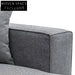 Casey 3 Seater Right Chaise Sofa - Graphite Grey Chaise Sofa