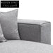 Casey 3 Seater Right Chaise Sofa - Graphite Grey Chaise Sofa