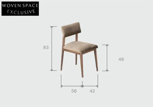 Cassian Genuine Leather Teak Dining Chair Used Brown / Shipping from June to July