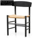 CDC6621-OW Rattan Black Dining Chair - Natural Seat (Set of 2) Dining Chairs