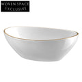 Cefito Bathroom Basin Ceramic Vanity Gold Line 41x34cm Basins