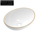 Cefito Bathroom Basin Ceramic Vanity Gold Line 41x34cm Basins
