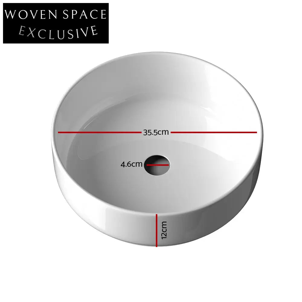 Cefito Bathroom Basin Ceramic Vanity Sink 35x12cm Basins