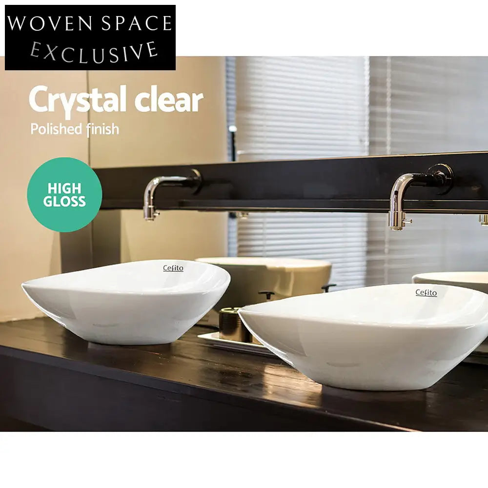 Cefito Bathroom Basin Ceramic Vanity Sink 41x34cm Basins
