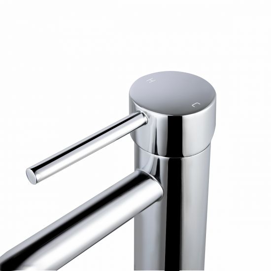 LUCID PIN Series Round Chrome Tall Basin Mixer