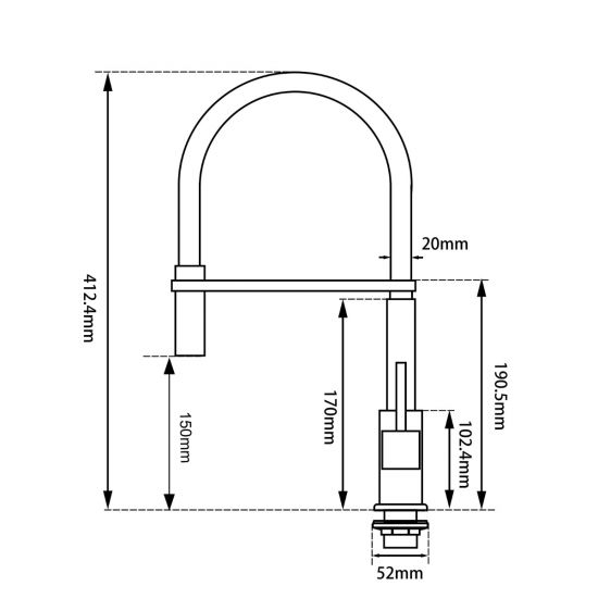 Black Kitchen Mixer