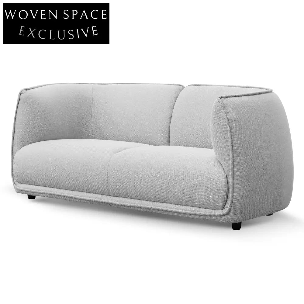 Light Texture Grey 2 Seater Fabric Sofa