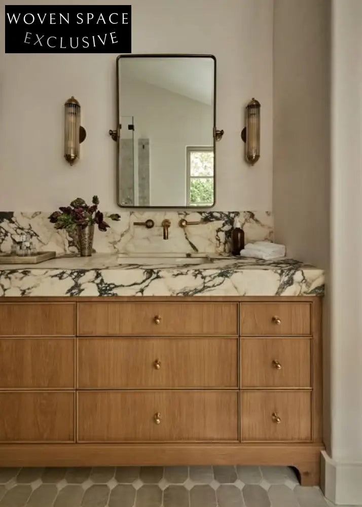 Charlotte Custom Timber Basin Cabinet Marble counter
