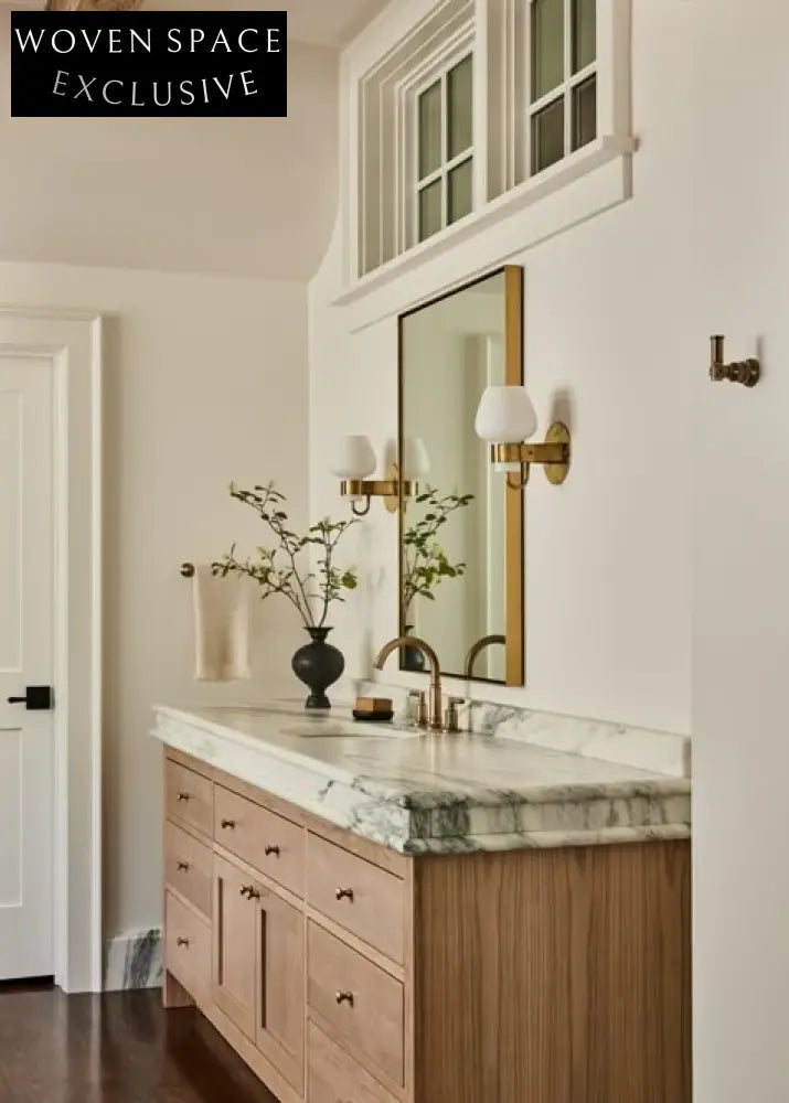 Charlotte Custom Timber Basin Cabinet Marble counter