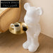 Charming Artist Bear Plastic Floor Ornament - Modern Home Decor Party Statue