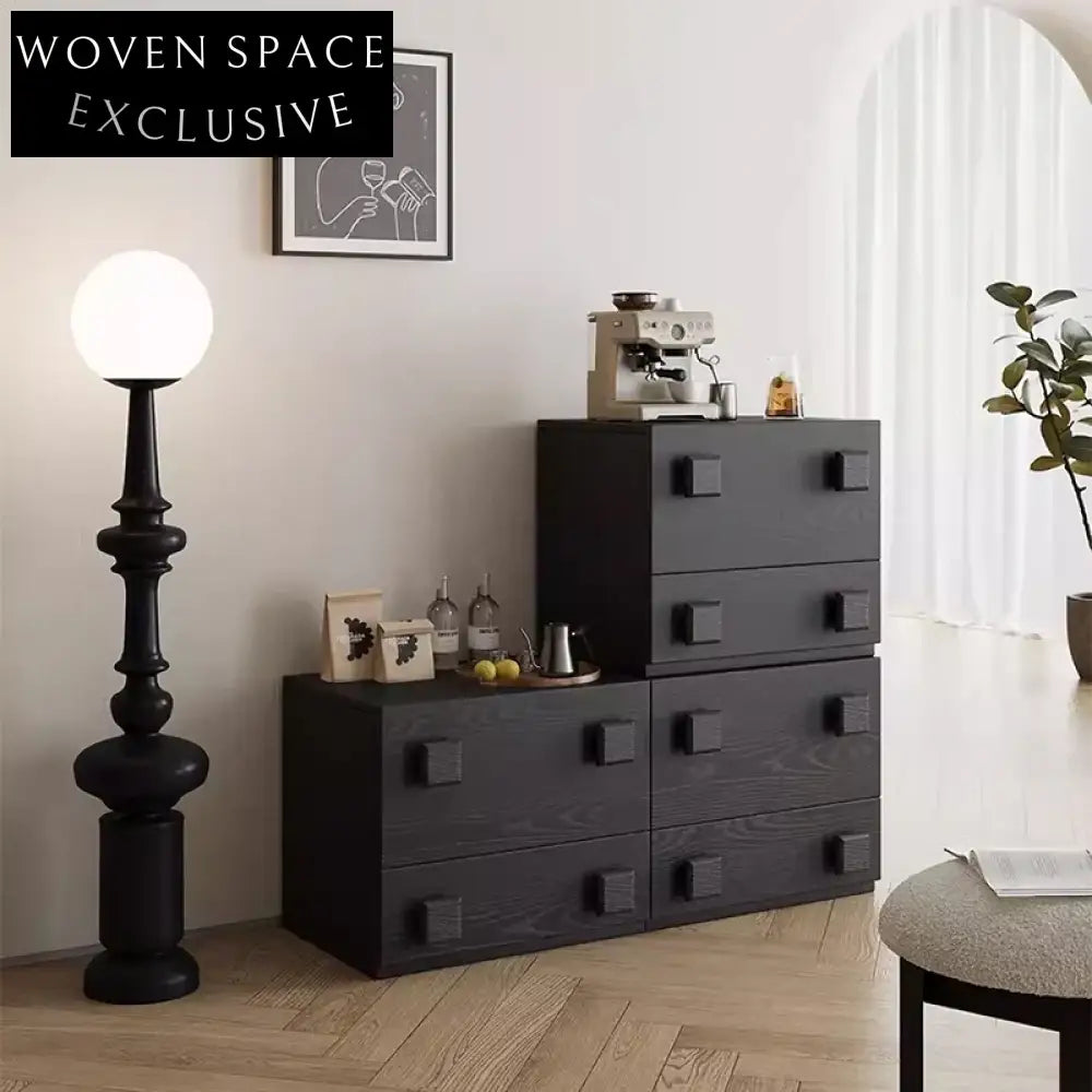 Charming Mediterranean Natural Wood Bar Cabinet for Home Storage & Decor