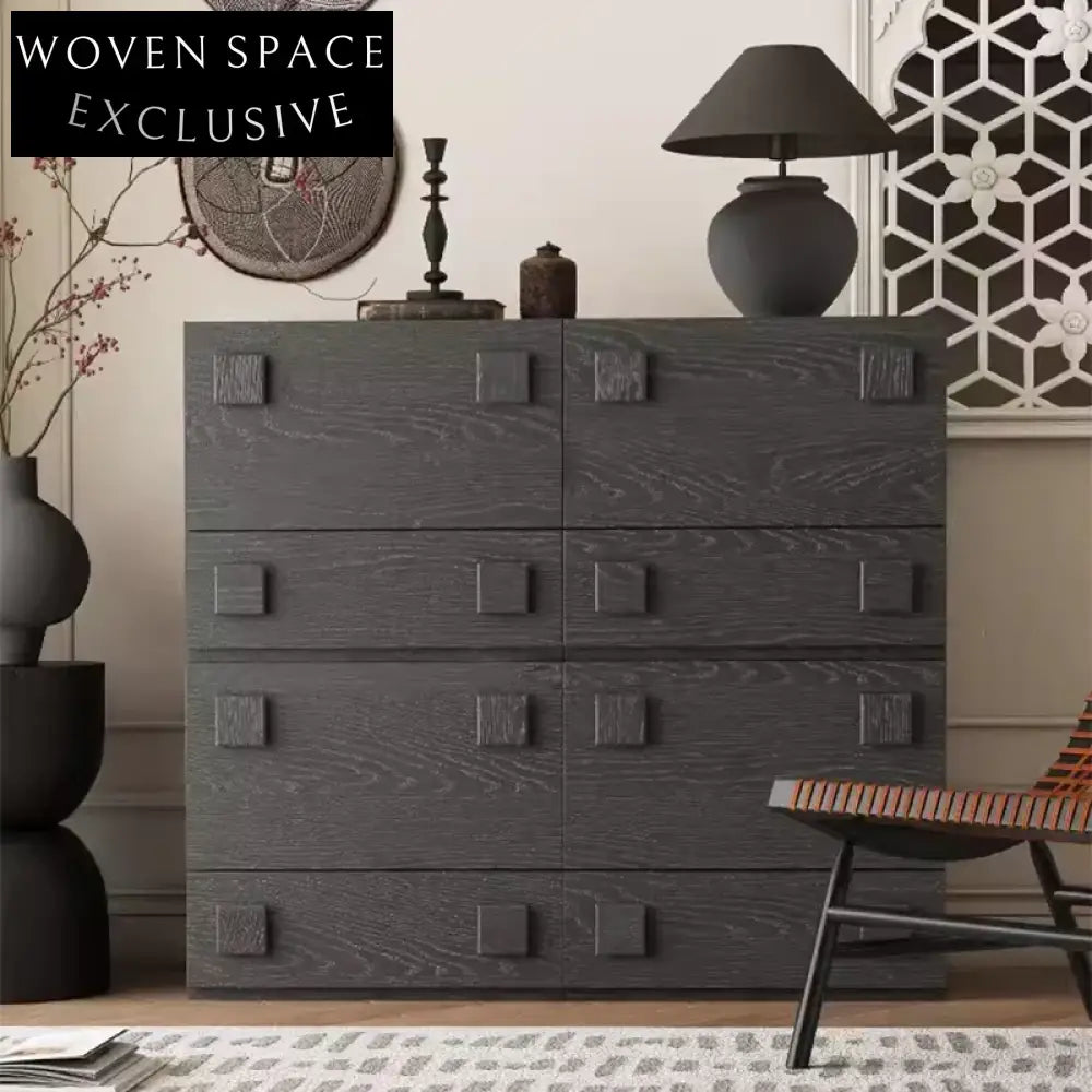 Charming Mediterranean Natural Wood Bar Cabinet for Home Storage & Decor