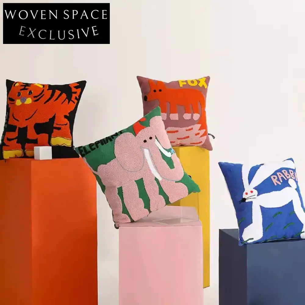 Charming Modern Fabric Animal Art Cartoon Sofa Bed Decorative Pillow Cushion