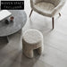 Charming Nordic Lamb Wool Boucle Ottoman, Soft Sponge Living Room Stool