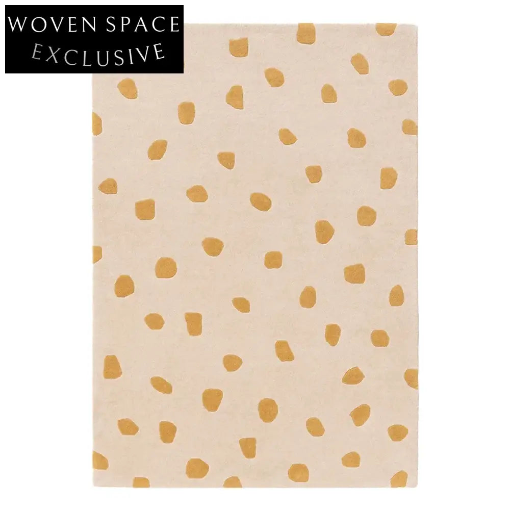 Charming Plush Polka Dot Kids' Room Floor Carpet, Soft Geometric Bedroom Area Rug