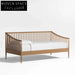 Charming Solid Oak Spindle Daybed with Trundle for Kids & Guest Rooms