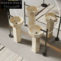 Chateau Pedestal basin 米黄洞石 长48 宽46 高85