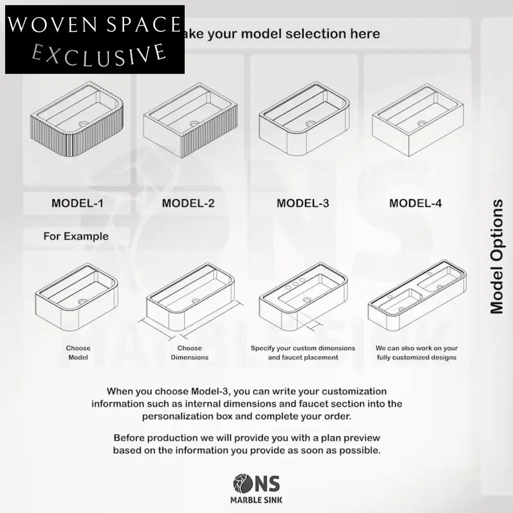 Chiara Designer Calacatta Monet Marble Sink Wall Mount Luxurious Finish