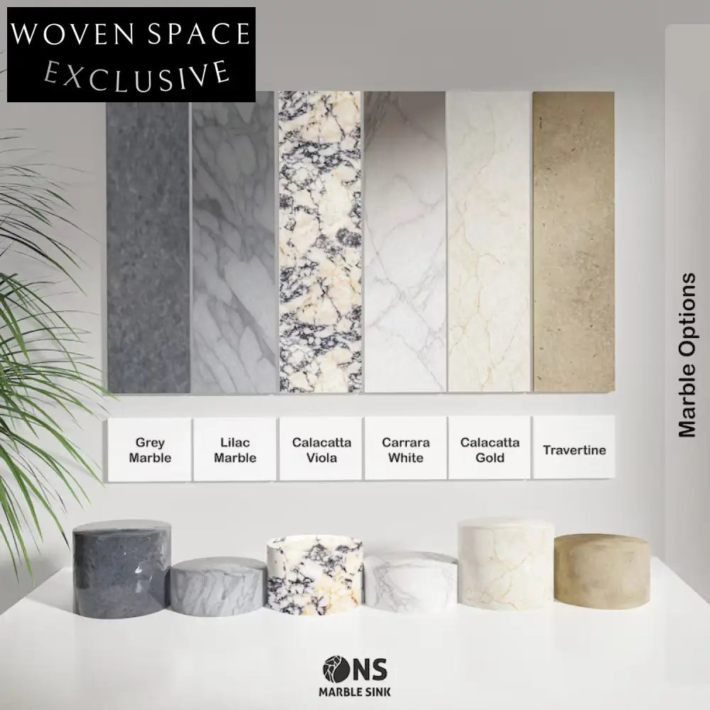 Chiara Designer Calacatta Monet Marble Sink Wall Mount Luxurious Finish