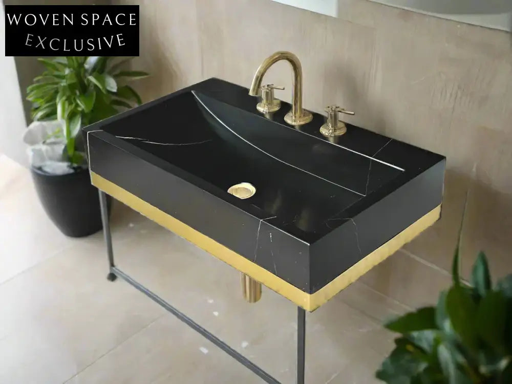Chiara marble black-gold sink marble