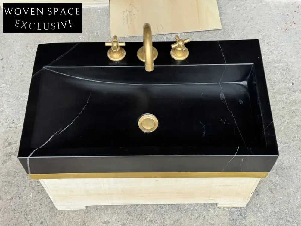 Chiara marble black-gold sink marble