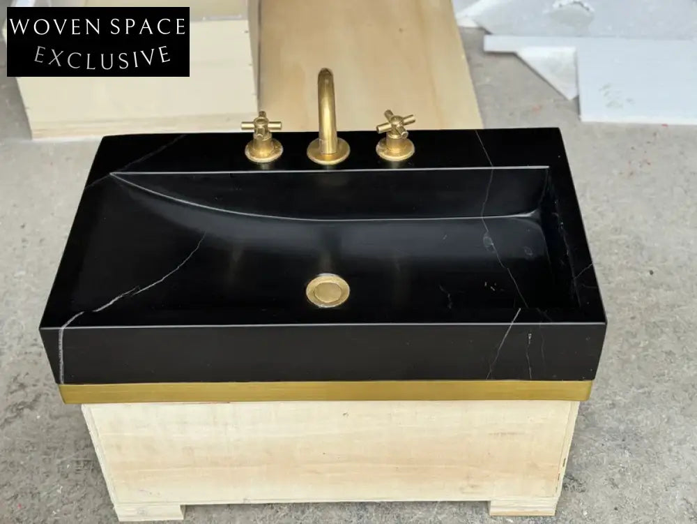 Chiara marble black-gold sink marble