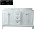 Chic 60-inch Floor Standing Birch Plywood Bathroom Vanity with Quartz Top