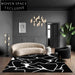 Chic Abstract Black & White Wool Rug for Modern Living Spaces