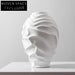 Chic Abstract White Ceramic Decorative Flower Vase for Modern Home Decor