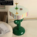 Chic Acrylic Flower Accent Coffee Table with Metal Base for Modern Homes