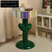 Chic Acrylic Flower Accent Coffee Table with Metal Base for Modern Homes
