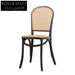 Chic Black Oak Rattan Cane Back Dining Chair for Weddings, Events, Home Decor