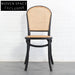 Chic Black Oak Rattan Cane Back Dining Chair for Weddings, Events, Home Decor