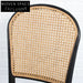 Chic Black Oak Rattan Cane Back Dining Chair for Weddings, Events, Home Decor