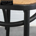 Chic Black Oak Rattan Cane Back Dining Chair for Weddings, Events, Home Decor