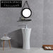Chic Ceramic Pedestal Basin One-Piece Free Standing Modern Washing Sink
