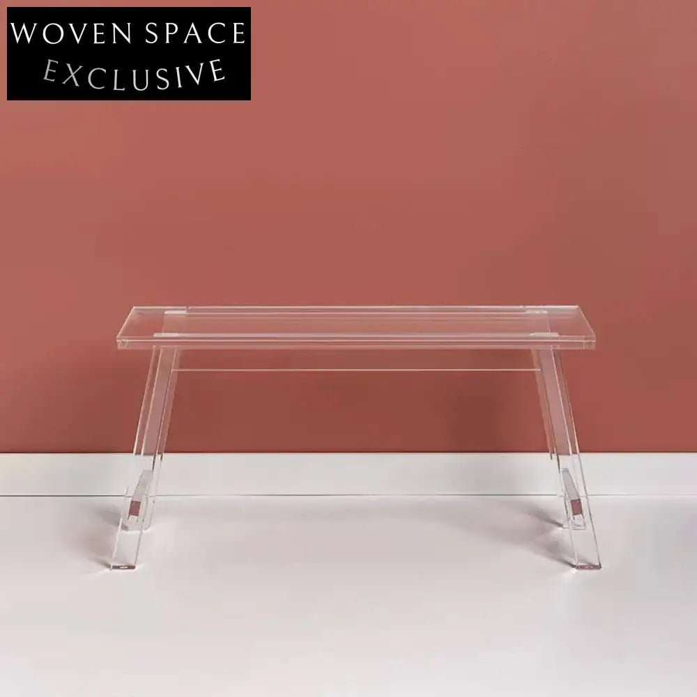 Chic Clear Acrylic Square Round Stool Long Bench Modern Living