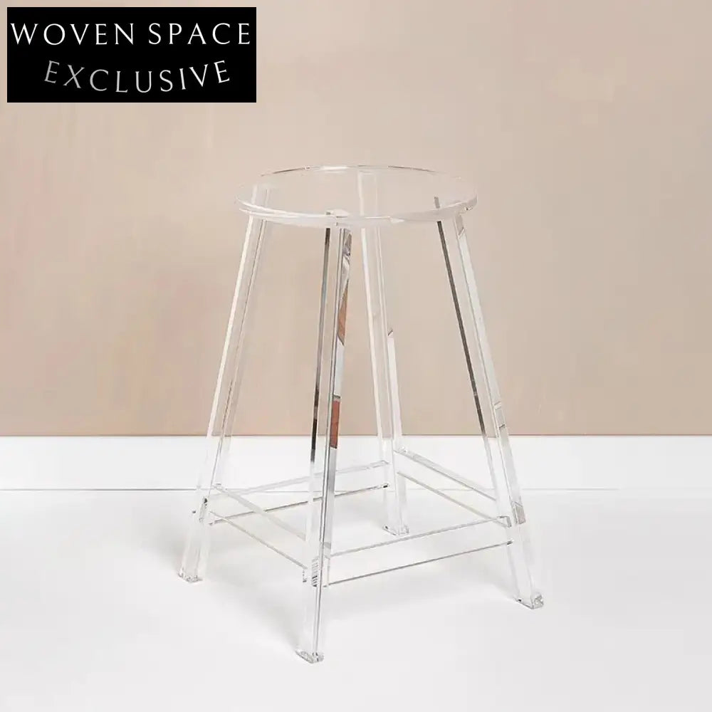 Chic Clear Acrylic Square Round Stool Long Bench Modern Living