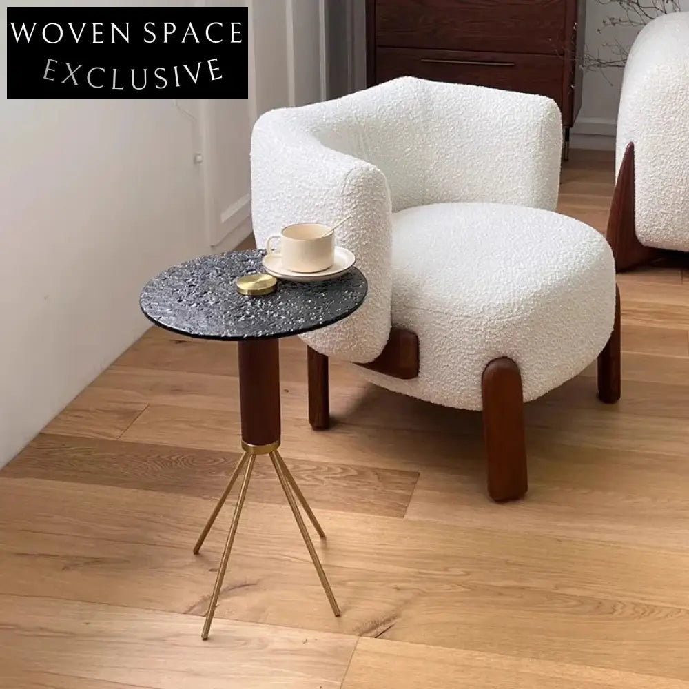 Chic Clear Glass Round Metal Leg Nesting Coffee Side Table Set