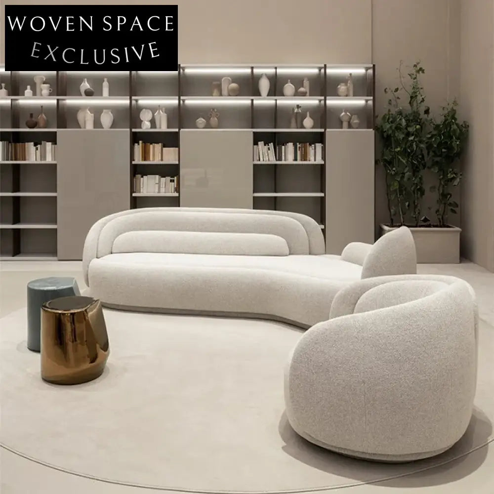 Chic Curved Fabric Modular Sectional Sofa for Flexible Living