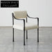 Chic Fabric Upholstered Metal Frame Modern Restaurant Dining Armchair