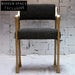 Chic Fabric Upholstered Metal Frame Modern Restaurant Dining Armchair