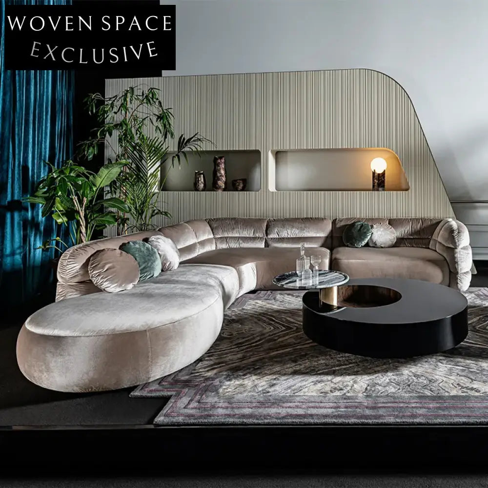 Chic Fabric Upholstered Minimalist Living Room Design Sofa for Modern Homes