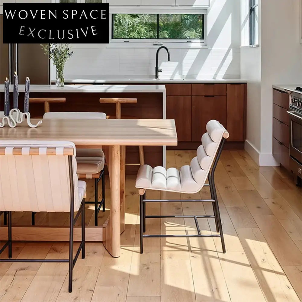 Chic French Country Boucle Counter Stool for Kitchen Island Dining Bar