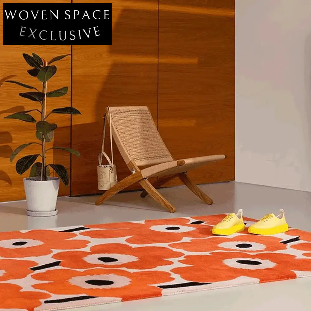 Chic French Hand-Knotted Luxury Rug for Modern Retro Living Room Decor