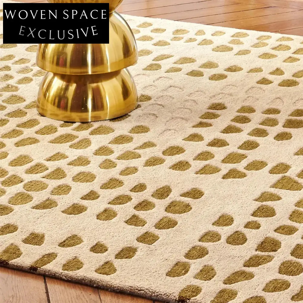 Chic French Retro Coffee-Color Thick Polyester Fiber Custom Living Room Area Rug