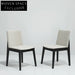 Chic French Style Upholstered Fabric Dining Chair with Solid Wood Legs