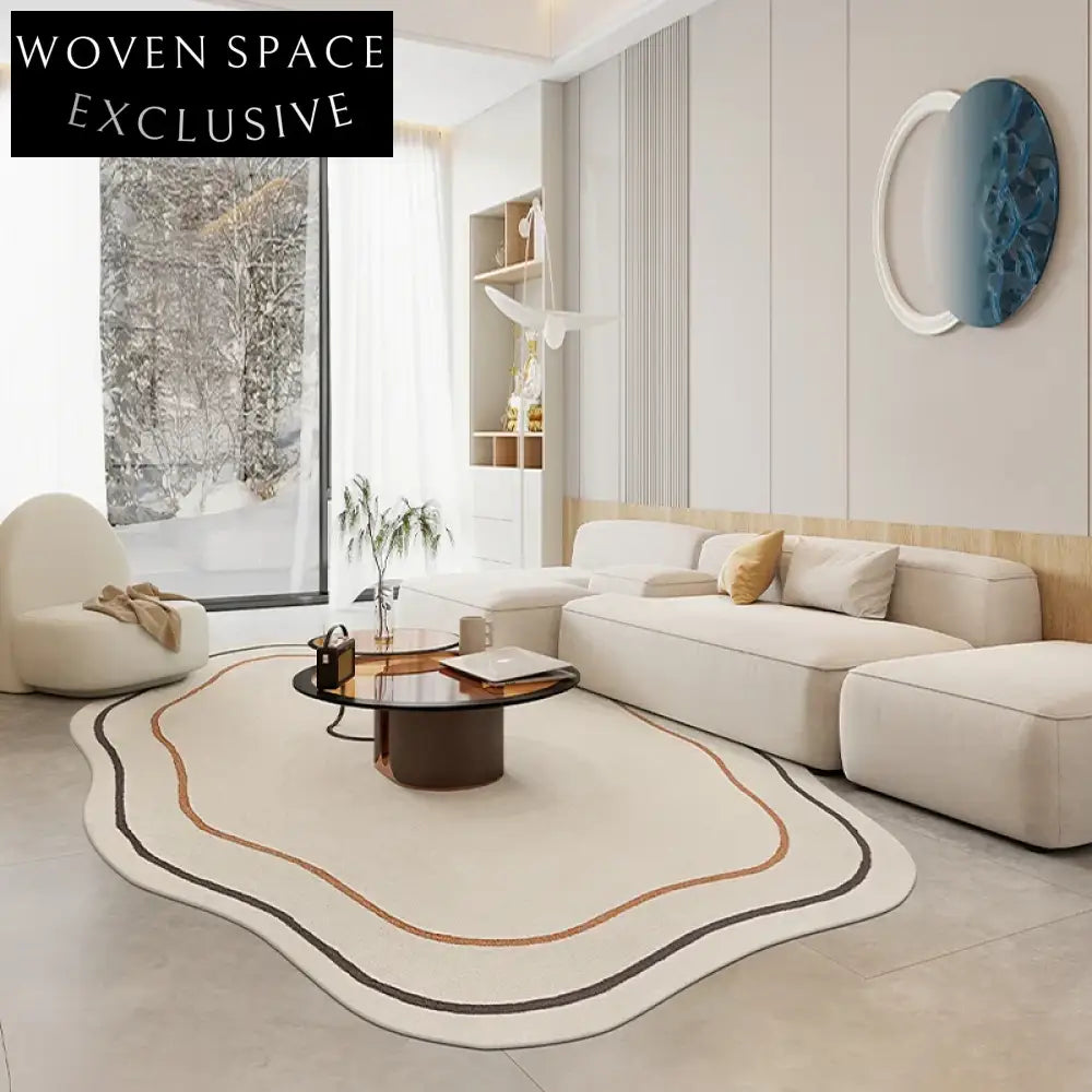Chic French Vintage Woolen Irregular Solid Color Handmade Area Rug